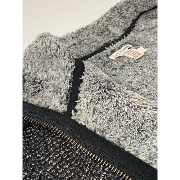 Carbon 2 Cobalt Jacket Mens L Black Gray Nuvola Sherpa Fleece Lined Knit Zip Jac - Picture 10 of 16